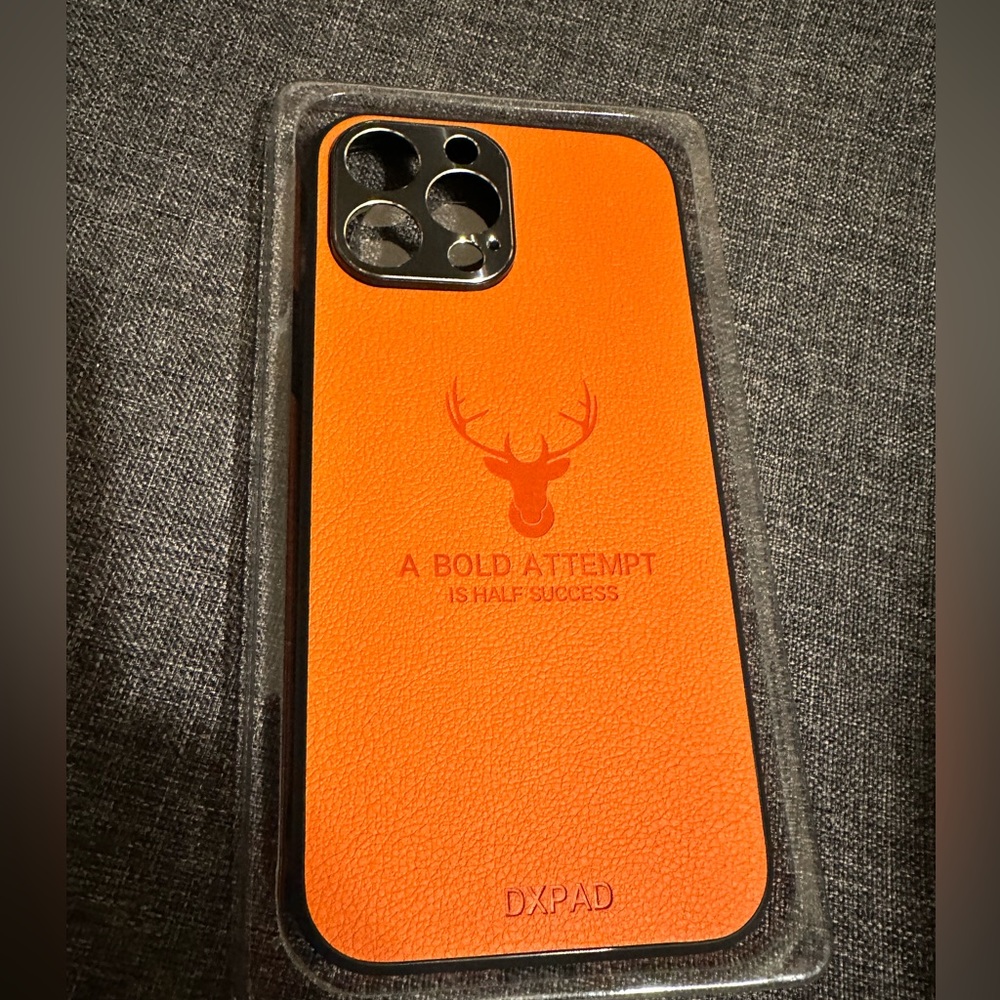 iPhone pro max 5G 6.7” orange phone case